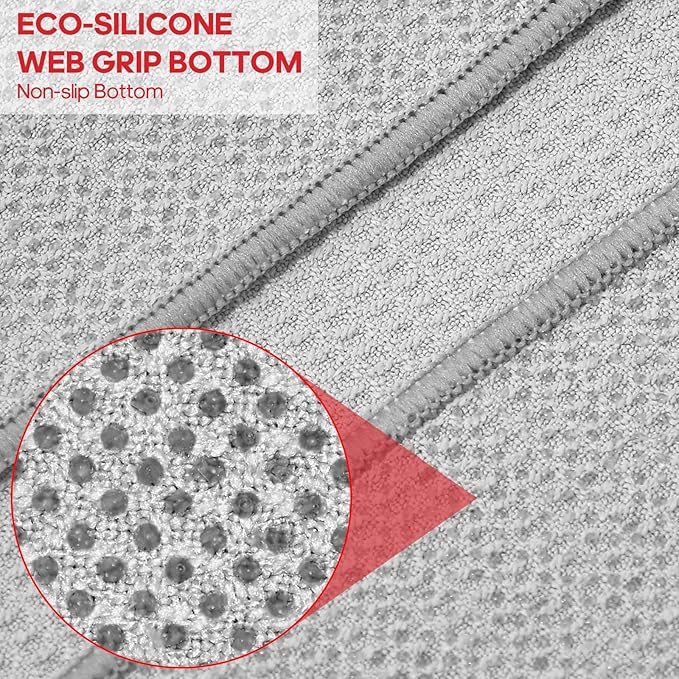 WUOXPM 1 Pack Hot Yoga Towel with Grip Dot, Stickyfiber Non-Slip Yoga Mat Towel, Microfiber Absorbent Microfiber for Hot Yoga, Bikram, ilates, Exercise, Fitness