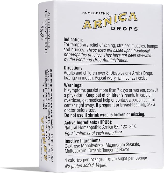 Arnica Drops (3 Pack) | Homoeopathic First Aid Remedy for Injuries, Muscle Soreness & Fatigue | Organic Tangerine Flavor, Vegan & Gluten-Free, Non-Habit Forming