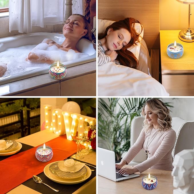 Scented Candle Present for Women Her Mum Wife – Aromatherapy Gift Set for Relaxation Birthday Housewarming Wedding Anniversary Christmas