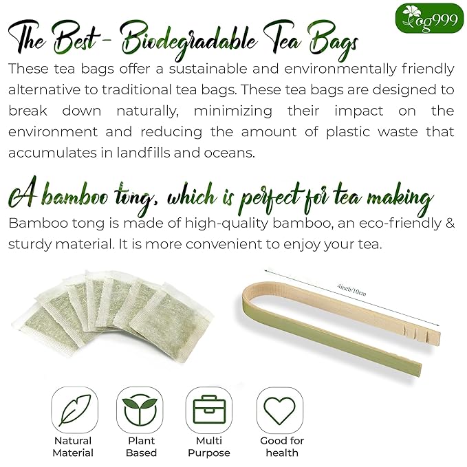 TOG999, 100 Tea Bags, Blend of Senna Leaves - Peppermint - Licorice - Fennel, 100% Natural Ingrendients, Hand-made Herbal Tea, Relieves Constipation Naturally Tea, No Sugar, No Caffeine, No Gluten, Vegan.