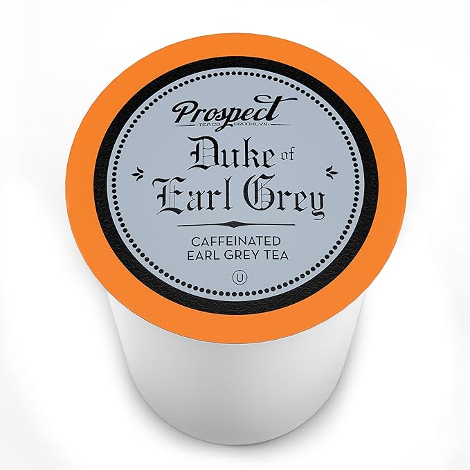 Prospect Tea Co. Duke Of Earl Grey Tea Pods Compatible with K Cup Brewers Including 2.0, 40 Count