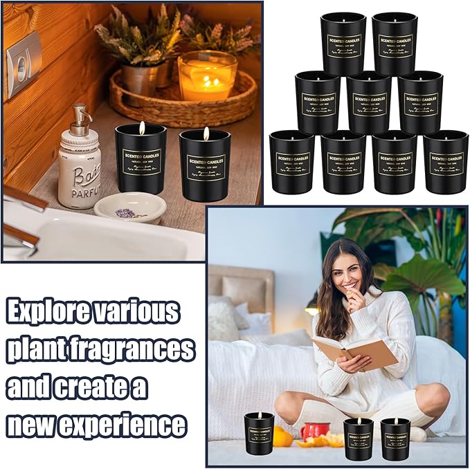 MTLEE 36 Pcs Scented Candles for Home Bulk Jar Candles Gift Set for Women Long Lasting Aromatherapy Candle for Birthday Teacher Thanksgiving Anniversary(Flower Style)