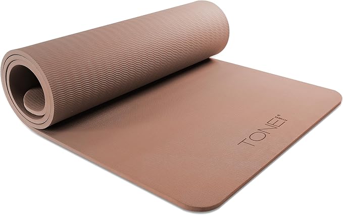 TONE Fitness Hanging Yoga Mat, Pilates Mat, Exercise Mat for Home Workouts with Carry Strap | V Pattern | Multiple Colors