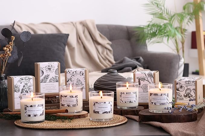Aronica Black Cherry Merlot Soy Candles with Messages, Fall Candles Bestfriend Gift, Energizing Fruity Scent for Home