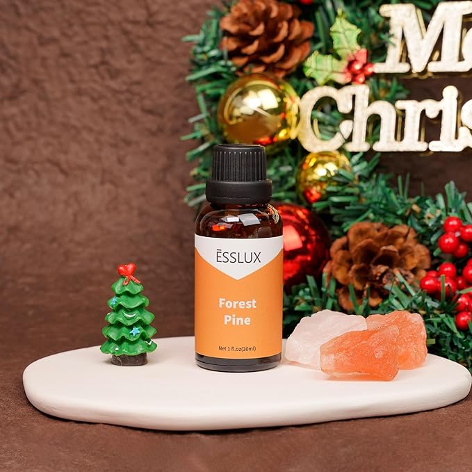 Forest Pine Fragrance Oil - ESSLUX Christmas Scents Essential Aromatherapy Oils for Home for Diffuser, Candle Soap Making Scents, Massage, Perfume, Home Fragrance, 30 ml