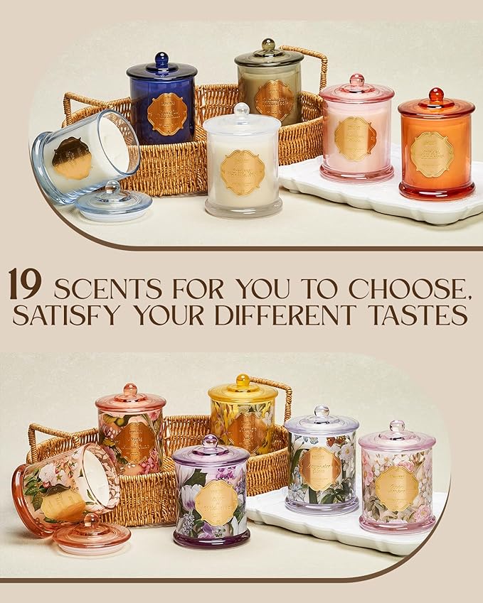 M&SENSE Sage Citrus Soy Candles, Natural Organic 2 Wick 12.7oz 75H Long Lasting Slow Burning, Winter Aromatherapy Candle for Stress Relief, Housewarming New Year Gifts