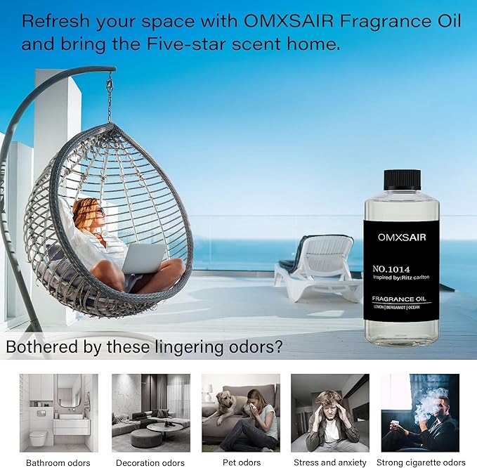 Hotel Diffuser Oil Inspired by The Ritz Carlton Hotel Scent 500ml/16.9Fl oz - Essential Oil Diffuser Refill– Luxury Hotel Aroma Oi Long Lasting HVAC Diffuser Oil for Home & Spa Use