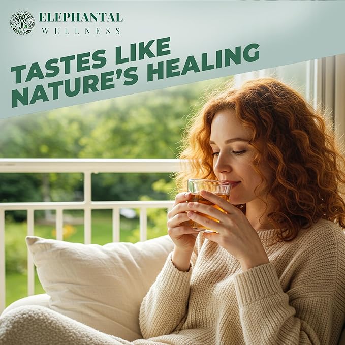 Elephantal Wellness Nerve Ease Herbal Tea | Calming Nervous System Support with Chamomile Tea, Passionflower, Lemon Balm Tea, Valerian & St. John’s Wort | Loose Leaf, Caffeine-Free, 2oz, 20 Servings