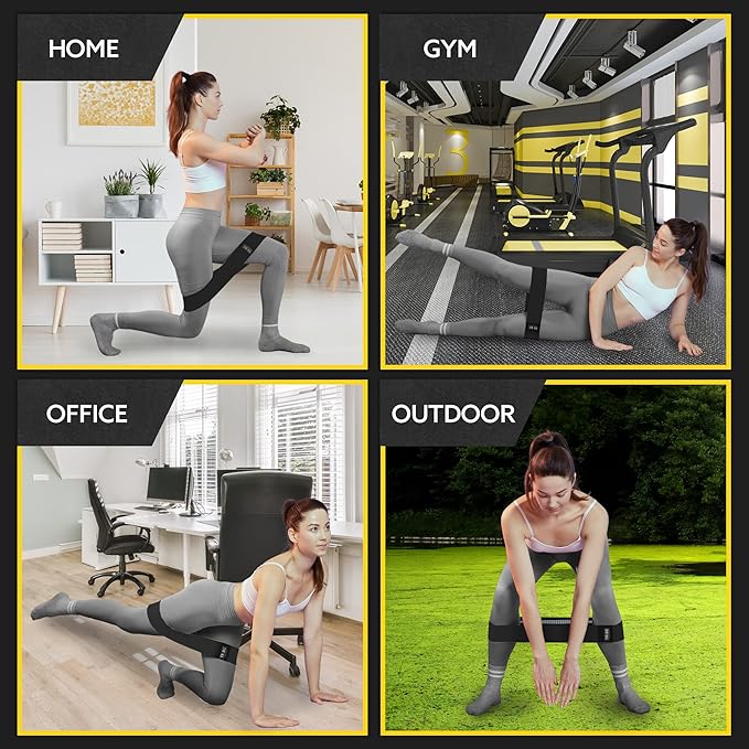 Tribe Lifting Fabric Resistance Bands for Legs - Workout Bands Resistance Bands for Men and Women - Booty Bands for Working Out - Exercise Bands Resistance Bands Set - Elastic Bands for Exercise