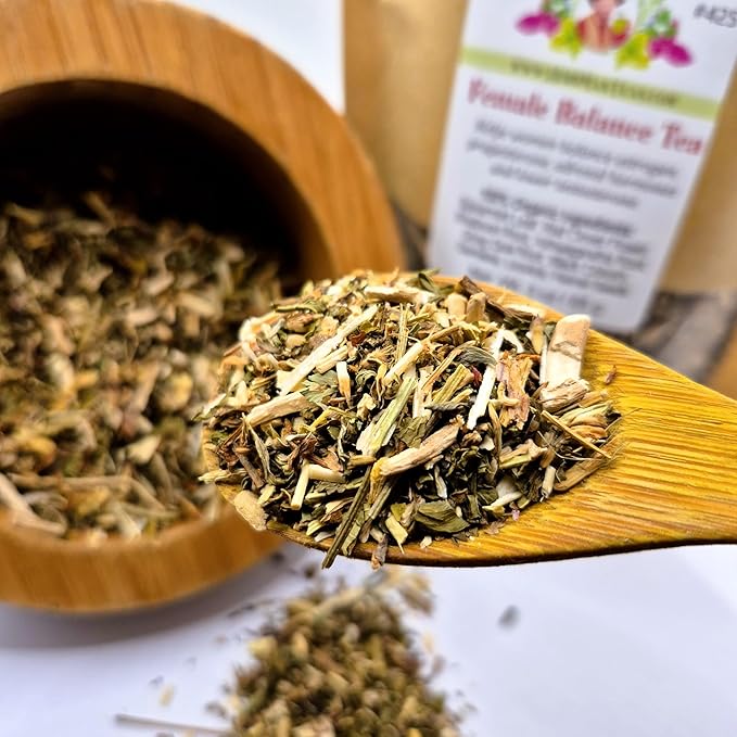 FEMALE HORMONE BALANCE TEA - Balances female and adrenal hormones formulated by master herbalist Khabir -100% Organic, Non-GMO