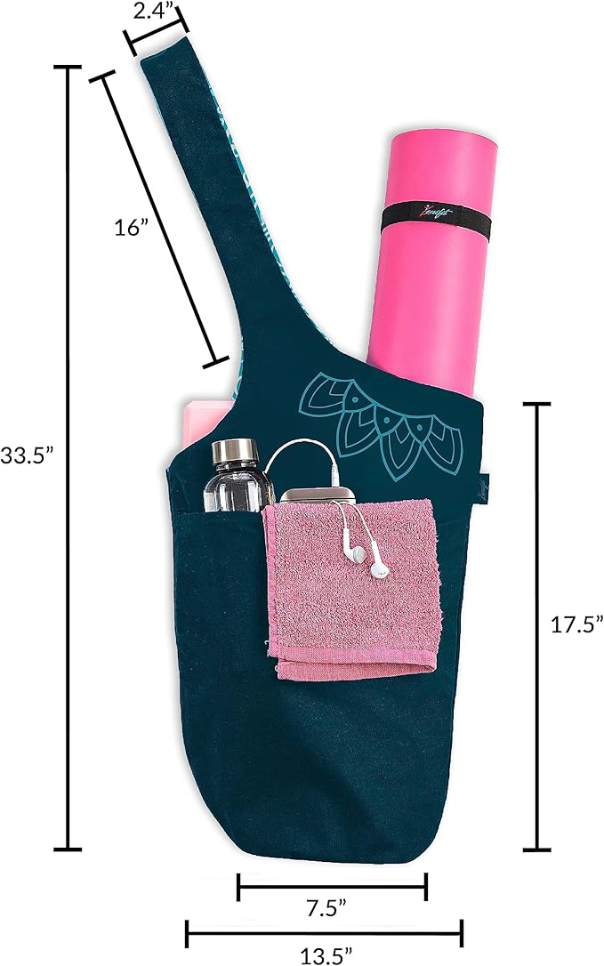 Zenifit Yoga Mat Bag – Versatile Yoga Bag with Mat Straps & Storage Pockets, Holds Yoga & Pilates Mats, Lightweight & Durable
