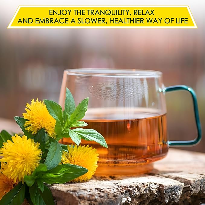 NHAT ANH FARM - Premium Dandelion Tea Bags, 40 Tea Bags, 100% Natural Dried Dandelion Leaves, Naturally Sweet Herbal Tea, Sugar-Free, Caffeine-Free, No Additives.