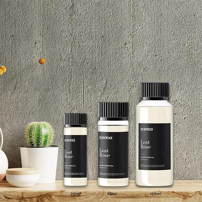 Scentia Hotel Diffuser Oil Inspired by Fairmont Hotel - 50 mL 1.69 fl oz -Essential Oil Blend Rose, Oud Wood & Clove Notes for Aromatherapy Diffusers - Lost Rose, Thanksgiving Gift