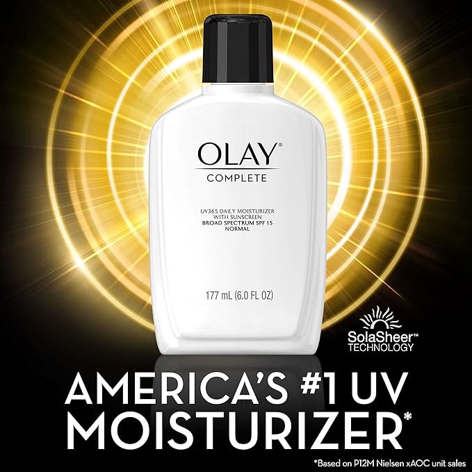 Olay Complete Lotion Moisturizer with Sunscreen SPF 15 Normal, 6.0 Fluid Ounce, 3 Count