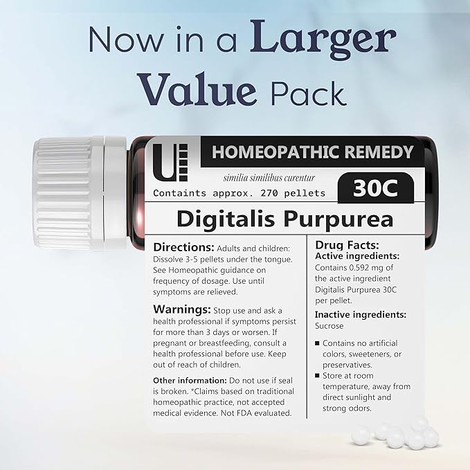 Digitalis Purpura 30C Homeopathic Remedy, Urenus