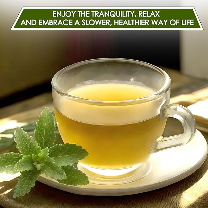 NHAT ANH FARM - Premium Stevia Tea Bags, 100 Stevia Tea Bags, 100% Natural Dried Leaves, Naturally Sweet Herbal Tea, Sugar-Free, Caffeine-Free, No Additives.