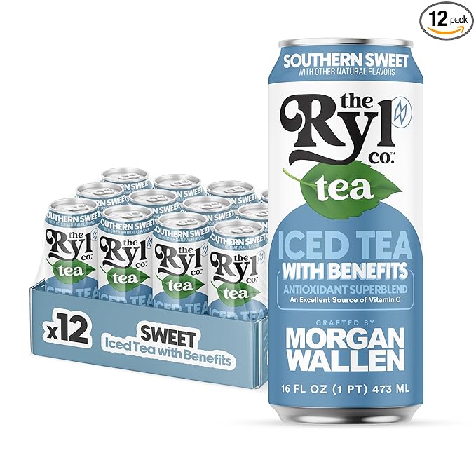 Ryl Iced Tea, Wallen's Sweet Tea, Antioxidant Superblend, No Artificial Ingredients, 16.0 Fl Oz (12-Pack)