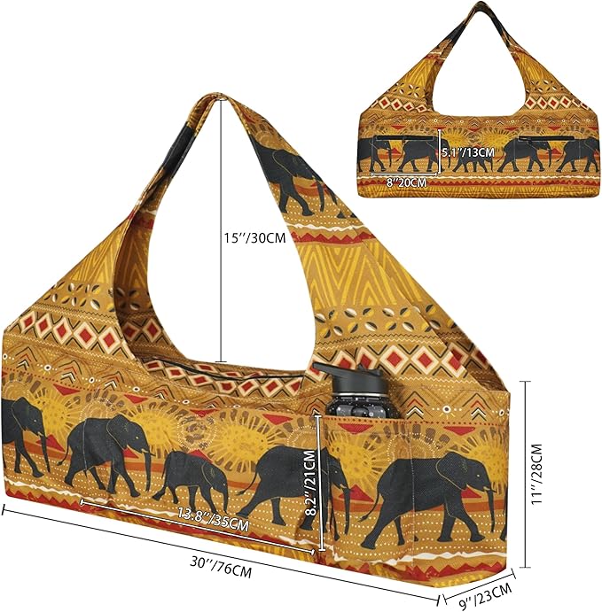 jswuffx Large Yoga Mat Bag Yoga Bags and Carriers Fits All You Stuff Yoga Tote Bag with Yoga Mat Strap, Elastic Pockets and Zipper Pockets