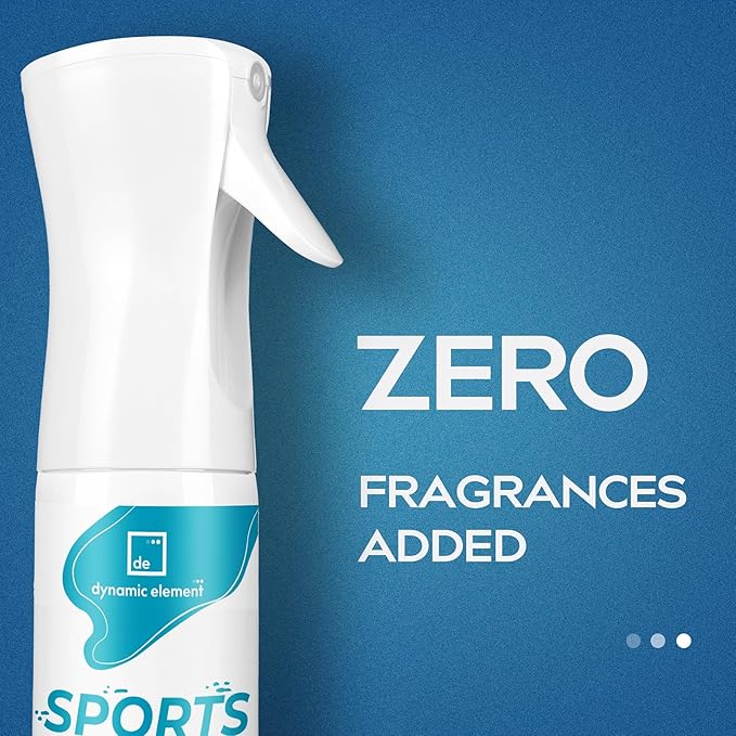 Dynamic Element Sports Gear Odor Eliminator Spray - Unscented Deodorizer for Helmets, Gloves, Hockey Pads, Yoga Mats & Shoes - Mineral-Based - 9 fl oz