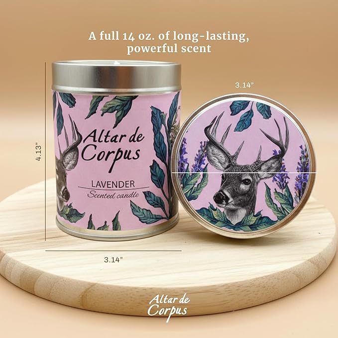 14 Oz Strong Scented Candles Long Lasting – Lavender Candle Lilac - High End Luxury Candles for Home - Cute Candles for Women - Soy Wax Premium Blend - Decorative Candle for Men Gifts
