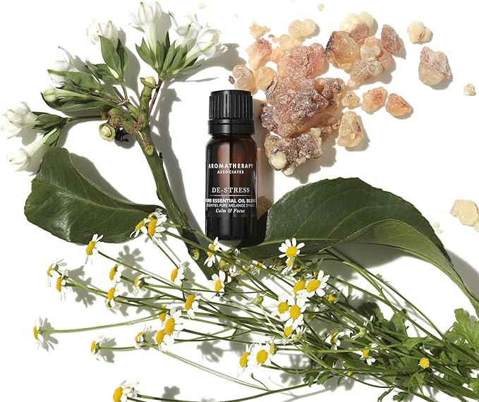 Aromatherapy Associates De-Stress Pure Essential Oil Blend. Premium Undiluted Blend to Clear The Mind. Hand-Crafted with Frankincense, Chamomile and Petitgrain (0.33 fl oz)