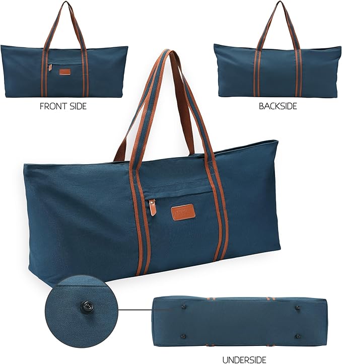 RXHOSIGAY with Multi-Functional Storage Pockets Full-Zip Extra Large Yoga Mat Tote Bag Sports Gym Pilates Bag