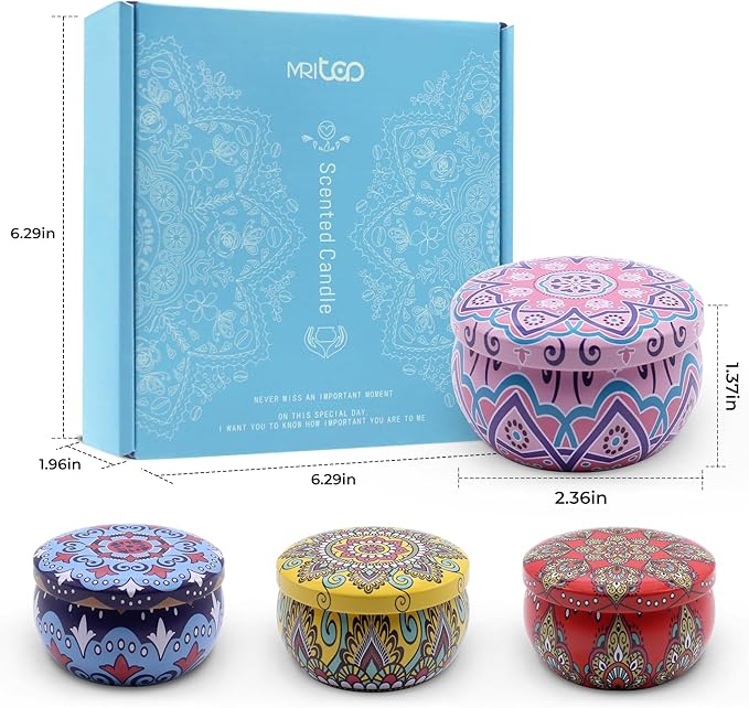 Scented Candle Gift Set for Women Birthday Christmas Mother's Day Valentine's Day Anniversary Housewarming Present for Her Wife Mum Girlfriend New Home Relaxation Gifts