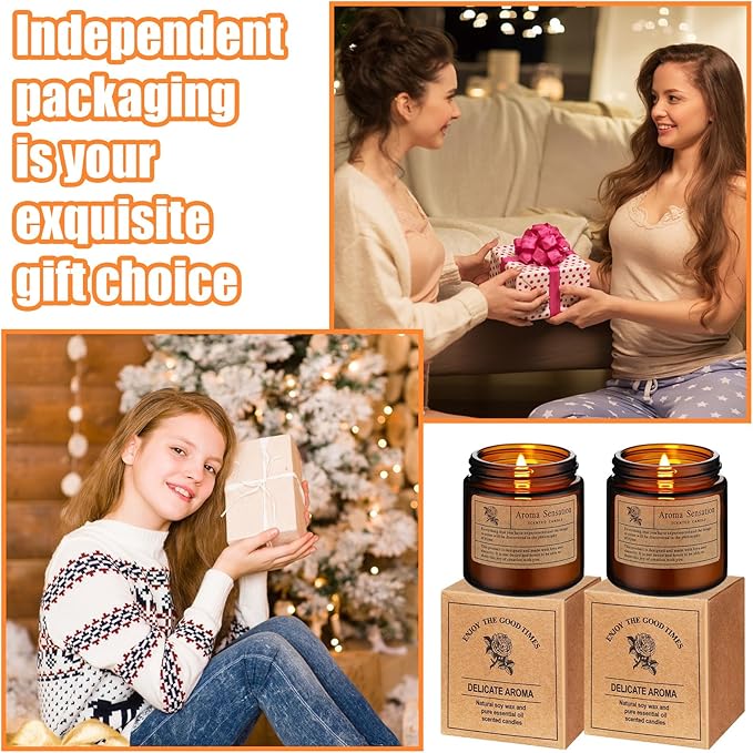Landhoow 60 Pcs Candles Bulk for Home Scented Soy Aromatherapy Candle Gifts for Women Men 6 Style Lasting 24h English and Pear Freesia, Bluebell, Lavender, Lychee White Tea White Tea Orchid and Forest
