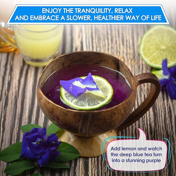 Nhat Anh Farm - Premium Dried Butterfly Pea Flower - 3,5oz(100g) Blue Butterfly Pea Flower - 100% Natural & Pure, Sugar/Caffeine/Gluten Free - For Making Tea
