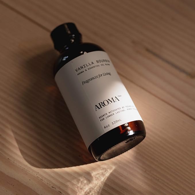 AromaTech Vanilla Bourbon Aroma Essential Oil Blend: Luxury Hotel Inspired Aromatherapy with Vanilla Bean, Bourbon & Oak Barrel for Ultrasonic Diffusers & Nebulizers - 4 fl oz, 120 mL