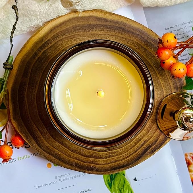 KOTKAS Amber Lavender Eucalyptus Candles for Home Scented - Aromatherapy Soy Candles Non Toxic Calming Candle Gifts for Women Relaxation Stress Relief Soothing Yoga Meditation Spa Bath Relaxing, 8oz
