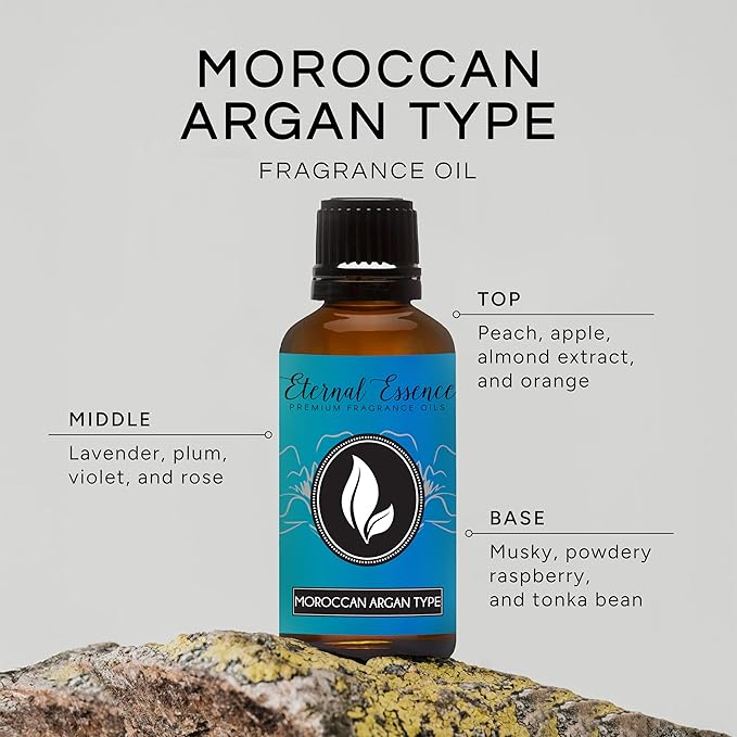 Eternal Essence Oils Moroccan Argan Type 30ml Premium Fragrance Oil - for Candle, Soap Making, Aromatherapy, Diffusers, Home Care, & Humidifiers