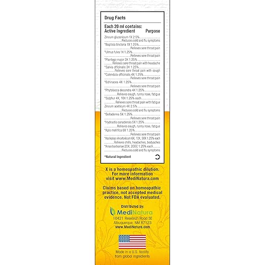 MediNatura ReBoost Zinc +13 Maximum Relief for Sore Throat Fast-Acting Natural Homeopathic Ingredients Help Calm Cold & Flu Symptoms - Cherry Spray - 0.68 oz
