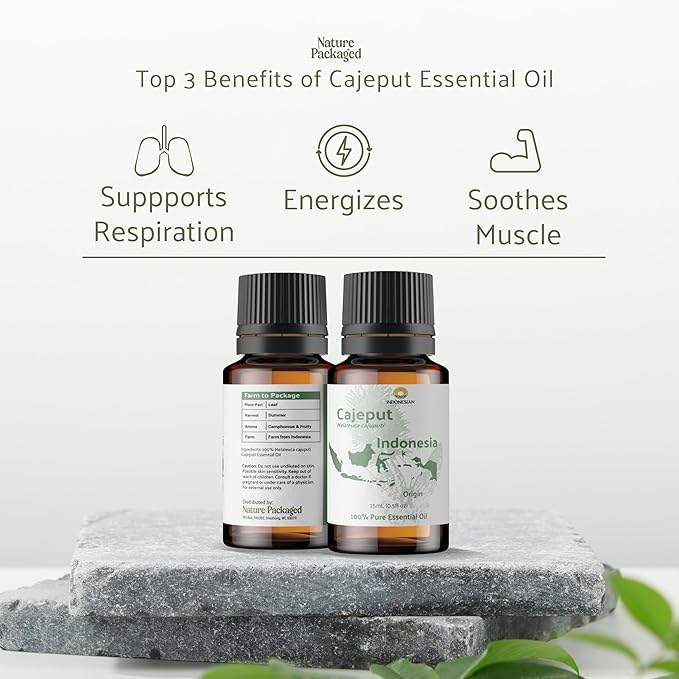 Cajeput Essential Oil (8oz) - Direct from Central Java, Indonesia - Essential Oils for Diffusers Aromatherapy; Essential Oils for Body; Massage Oils | 100% Pure Therapeutic Grade