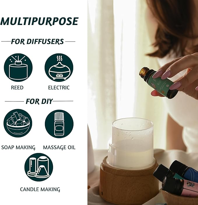 Folkulture Sweet Treat Essential Oils Set for Diffuser | Set of 6 Cozy Aromatherapy Oils for Home | Peppermint, Candy, Apple Tart, Cranberry & Vanilla Fragrance Oils | Relaxation & Home Ambience
