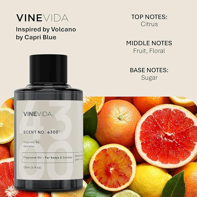 VINEVIDA [16oz] Volcano Fragrance Oil for Candle Making - Natural Candle Oil Scents - Soap Making Essential Oil - Made in USA