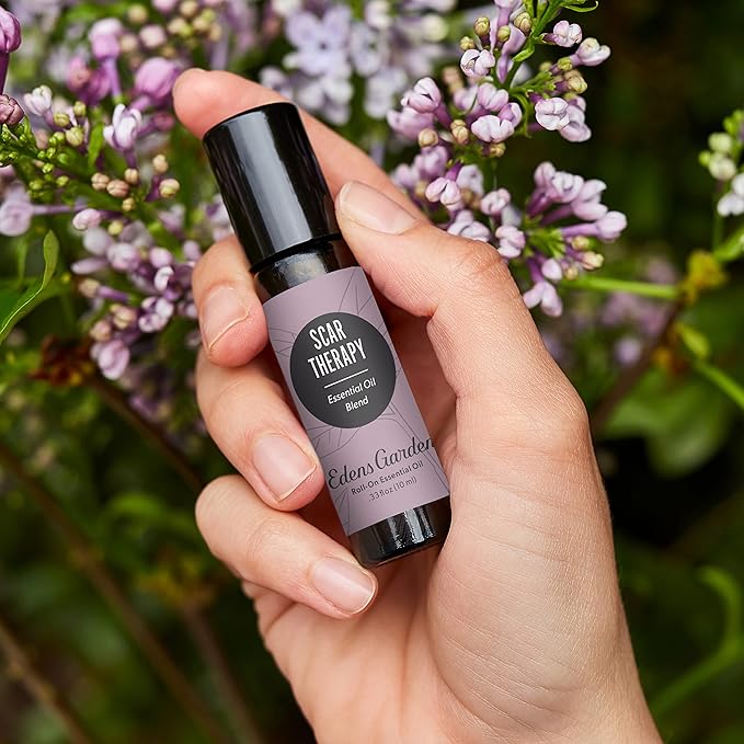 Edens Garden Scar Therapy Essential Oil Roll-On Blend- 100% Pure Premium Grade, Natural, Therapeutic, Aromatherapy, Kid & Skin Safe, The Best for Body, Face, Wellness Pre-Diluted 10 ml (.33 fl oz)