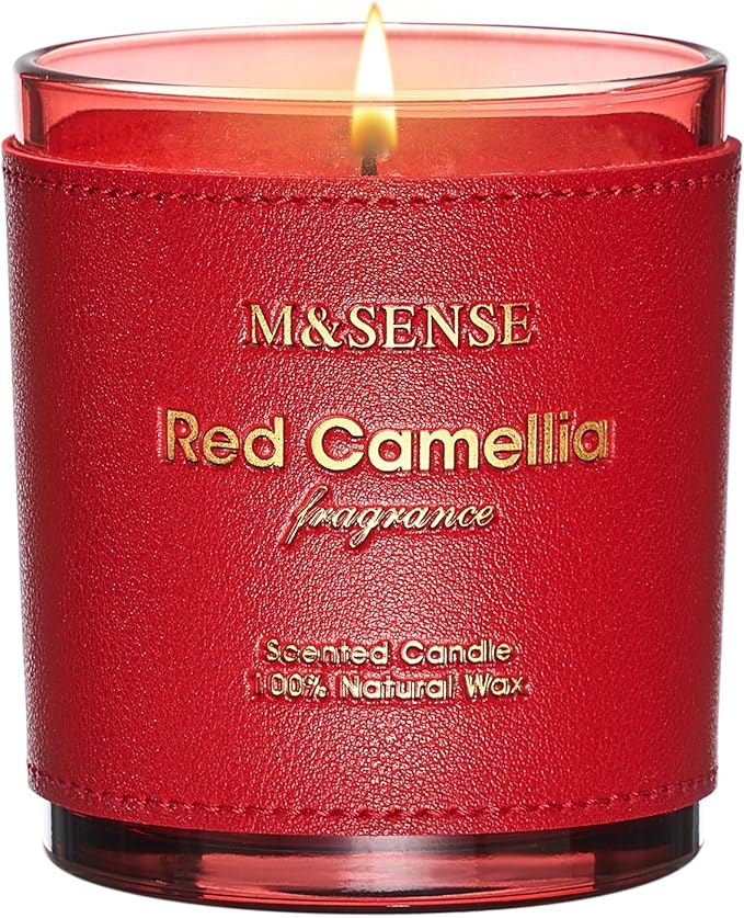 M&SENSE Citrus Floral Vegan Soy Candles, Non Toxic 10oz 42-Hour Long Lasting, Winter Aromatherapy Candle for Bathtub Stress Relief, Housewarming New Year Gifts