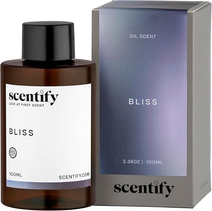 Scentify Bliss Aroma Oil Refill Scent for Oil Diffusers - Eucalyptus, Bergamot, Tea & Powdery Scents - Luxurious Relaxing Aromatherapy Diffuser Fragrance 100ml, 3.38 oz