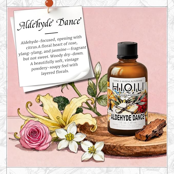 HIQILI Aldehyde Dance Fragrance Oil for Making Candle, Scented Home Decor, Room Spray, Skin & Body, Essential Oil Diffuser - 1 Fl Oz