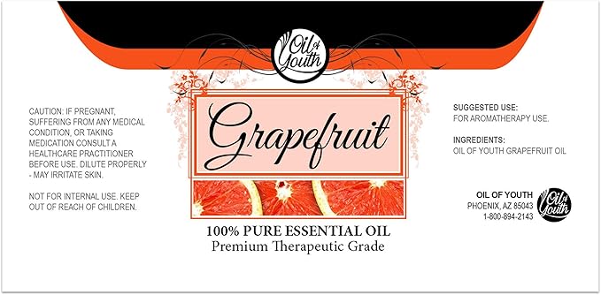 Oil of Youth Grapefruit Essential Oil 8oz Bulk – Aromatherapy Pure Grapefruit Oil