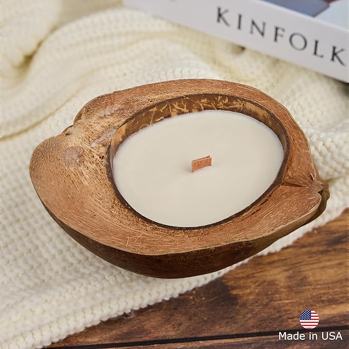 – Set of Non-Toxic Scented Candles Clearance | Coconut Candle with Wooden Wick | Candles for Home Scented & Candle Décor (Coffee on The Shores of Bali)