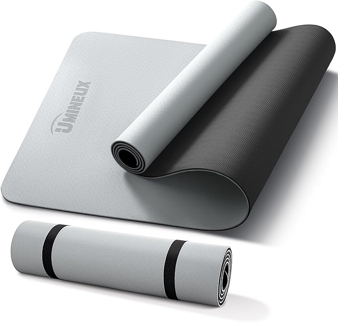 Umineux Yoga Mat Non Slip, 6MM (1/4") Yoga Mat Strap, POE Yoga Mats for Women Men, 72"x24", Great for Workout, Yoga, Pilates, Fitness & Floor Exercises
