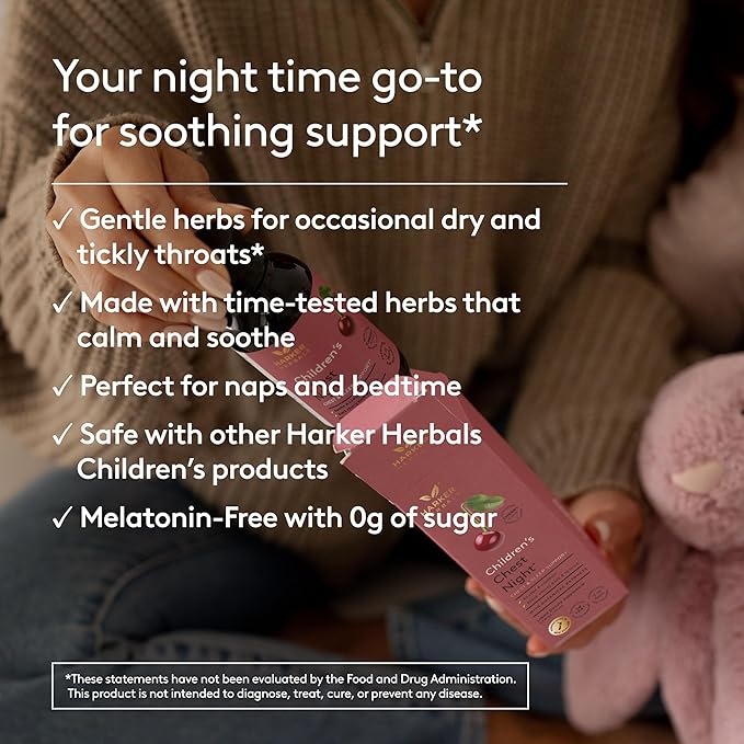 Children's Chest Night Herbal Syrup, Nighttime Sleep Support to Soothe The Throat & Chest, with Wild Cherry Bark, Marshmallow & Licorice Root - 5.1 Fl oz (30 Servings)
