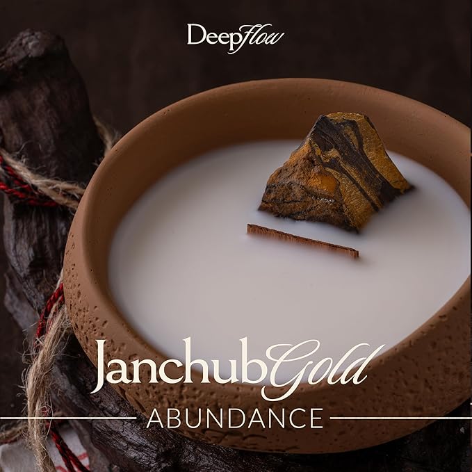 DeepFlow Spiritual Healing Candle, Tiger's Eye Grounded Confidence, Prosperity Action Ritual for Focus, Natural Mind Wellness Blend, Steadying Warm Wood Scent for Workspace Wellness (Tiger’s Eye)