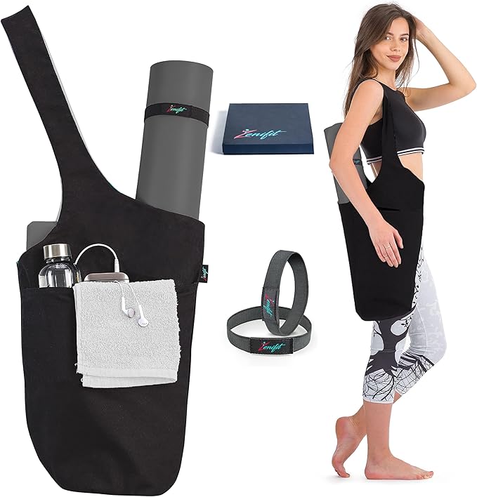 Zenifit Yoga Mat Bag – Versatile Yoga Bag with Mat Straps & Storage Pockets, Holds Yoga & Pilates Mats, Lightweight & Durable