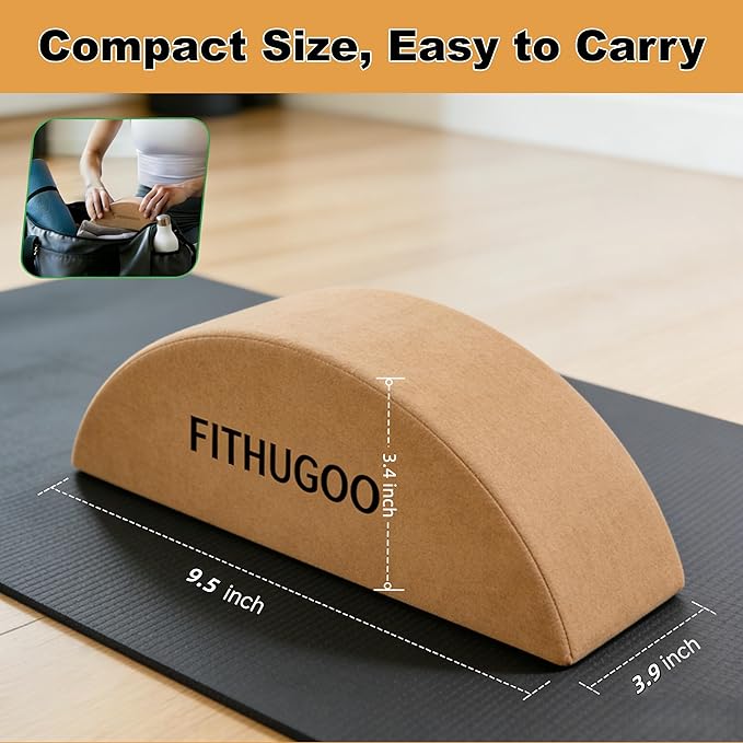 2 Pack Half Moon Recovery Block & Calf Stretching- Improve Balance, Stability & Foot Mobility/Calf Stretcher for Plantar Fasciitis Relief/Yoga & Pilates Balance Trainer