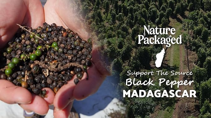 Black Pepper Essential Oil - Direct from Madagascar Farms - Steam Distilled - Aceite Pimienta Negra for Aromatherapy, Massage, Diffuser, DIY Candle and Soap Making - 8oz