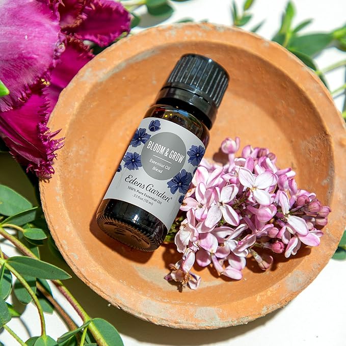 Edens Garden Bloom & Grow Essential Oil Blend- 100% Pure Premium Grade, Undiluted, Natural, Therapeutic, Aromatherapy, The Best for Diffusing, Skin, Candle, Laundry 10 ml (.33 fl oz)