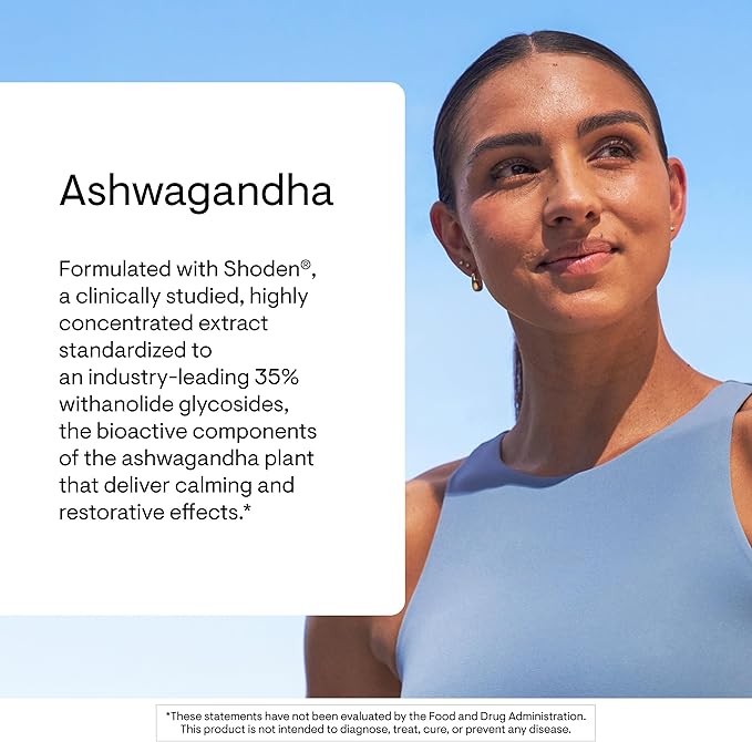 THORNE - Ashwagandha - Highly Concentrated Shoden - Calming Stress Support for Women & Men* - Supports Daytime Energy, Mental Clarity & Optimal Immune Function* - 30 Capsules